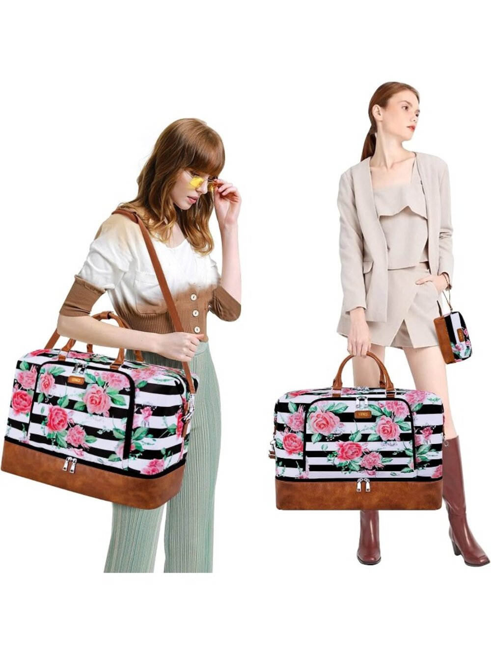 New Bag for Women, Overnight Bag with Shoe Compartment - Picture 2 of 7